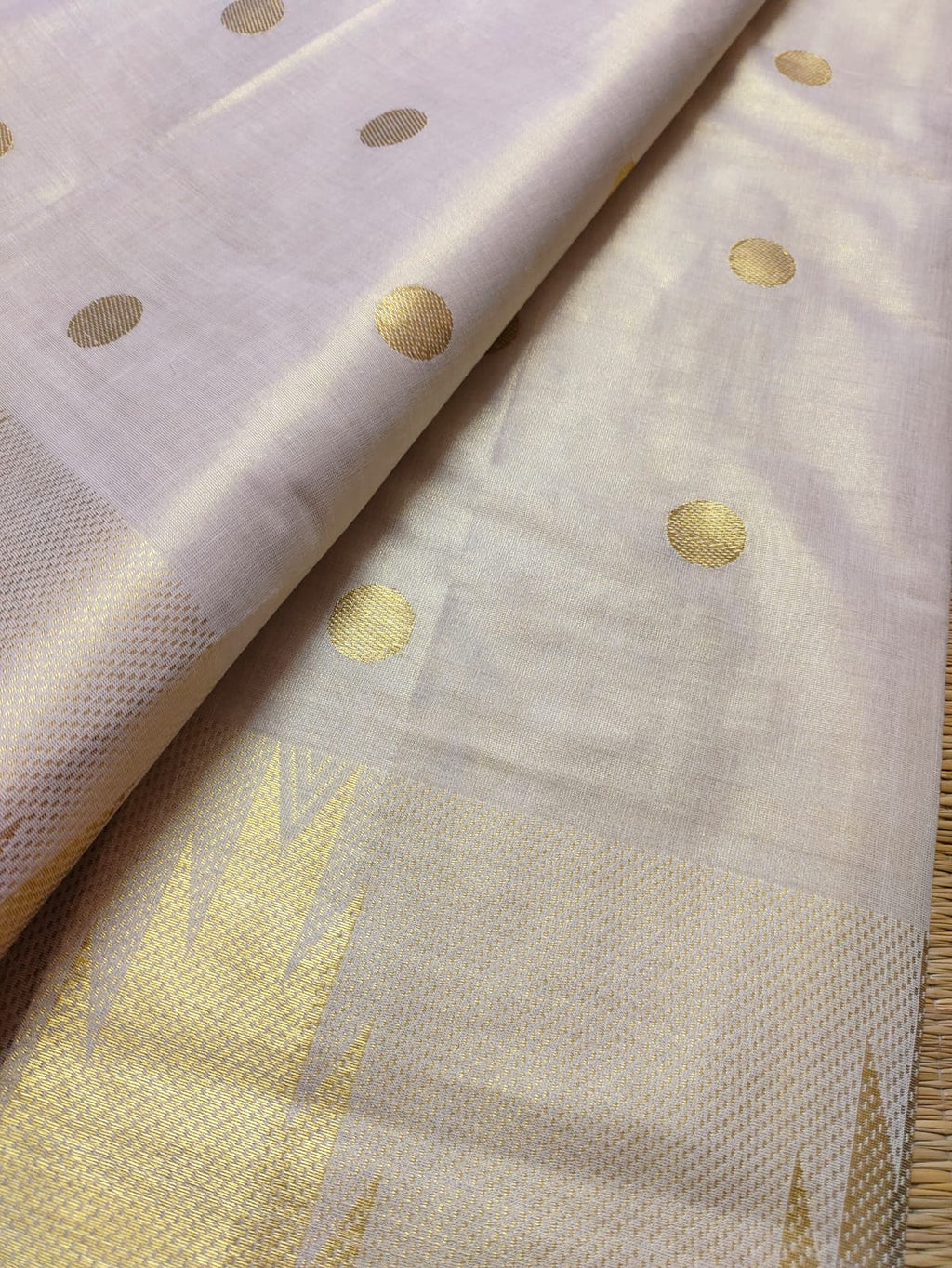 Festive Kuthampully Kasavu Saree with Fine Zari