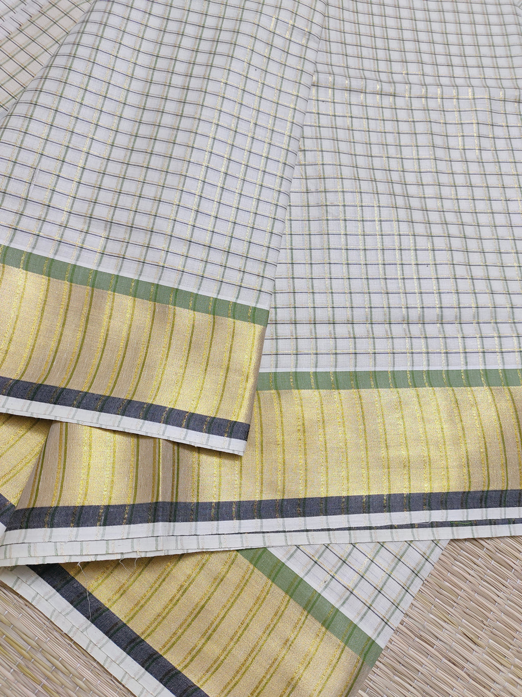 Premium Kerala Cotton All Over Check Saree