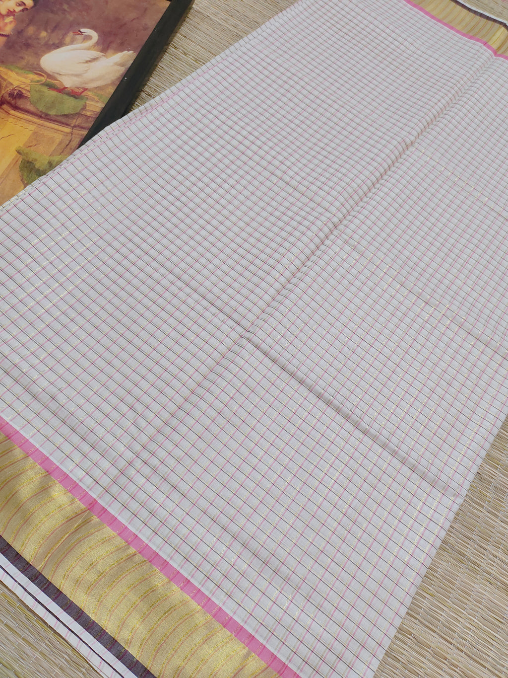 Premium Kerala Cotton All Over Check Saree