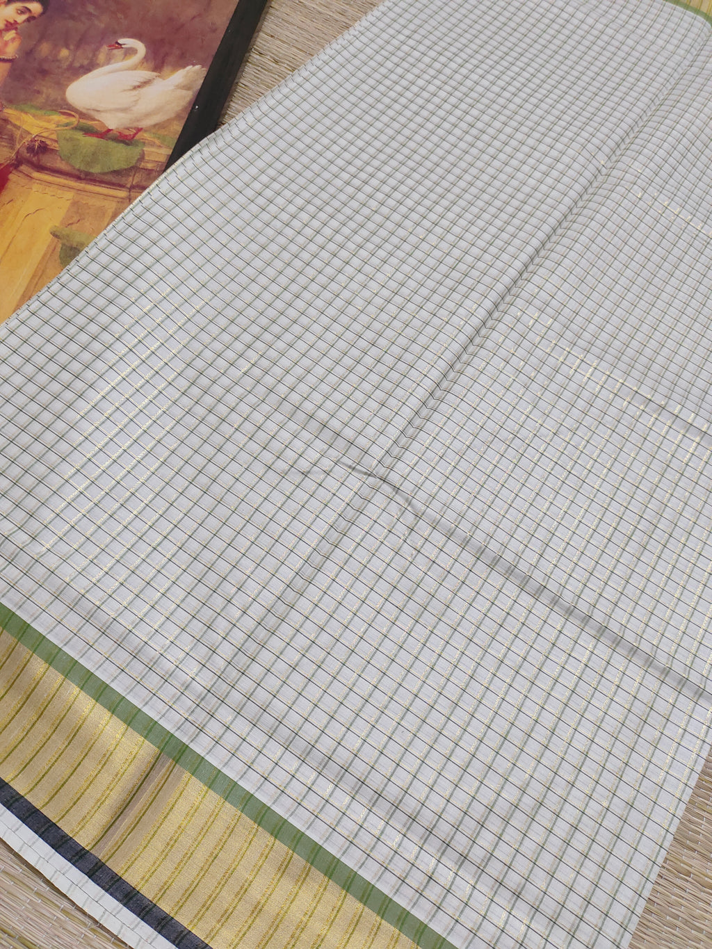 Premium Kerala Cotton All Over Check Saree