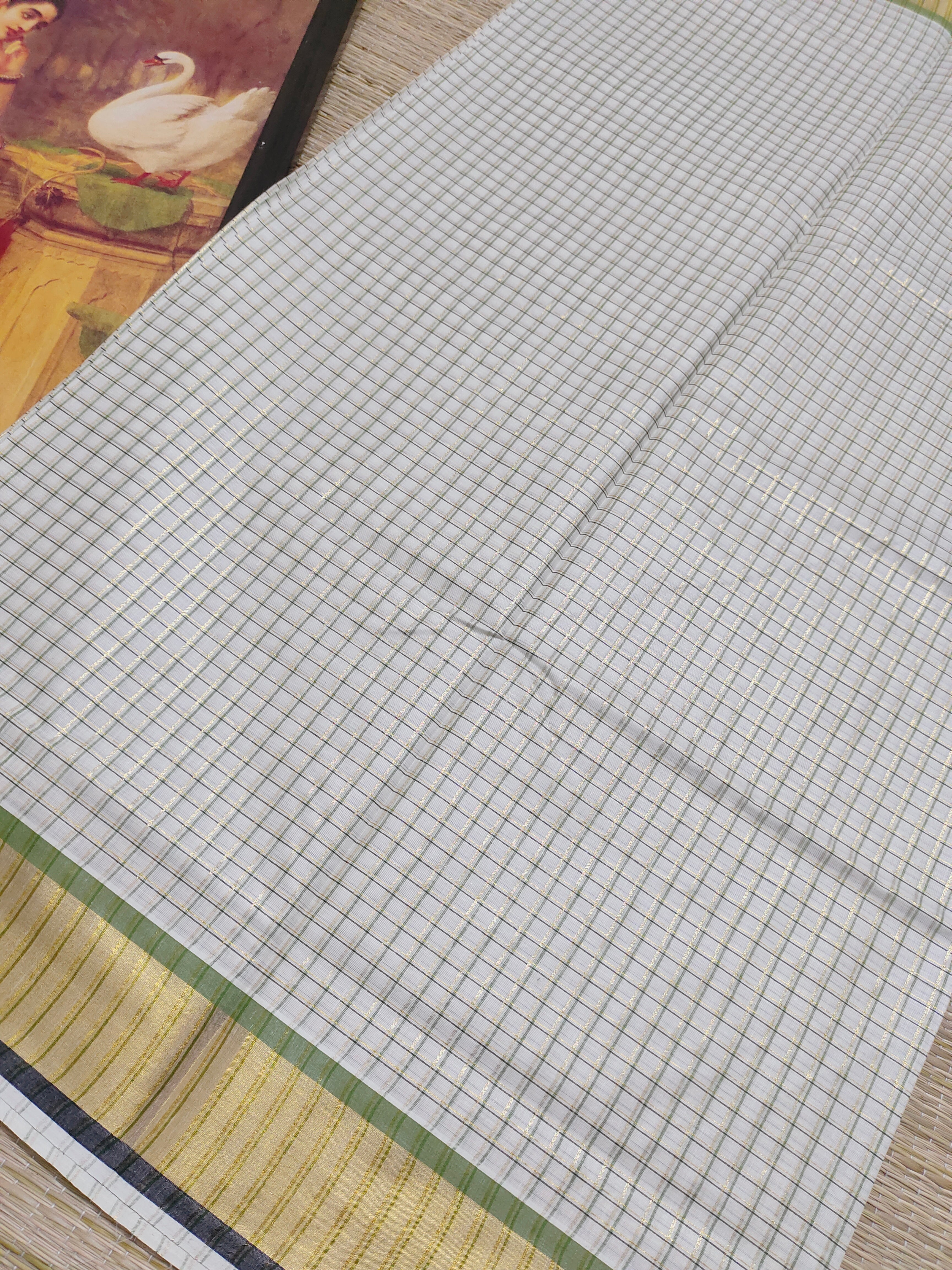 Premium Kerala Cotton All Over Check Saree